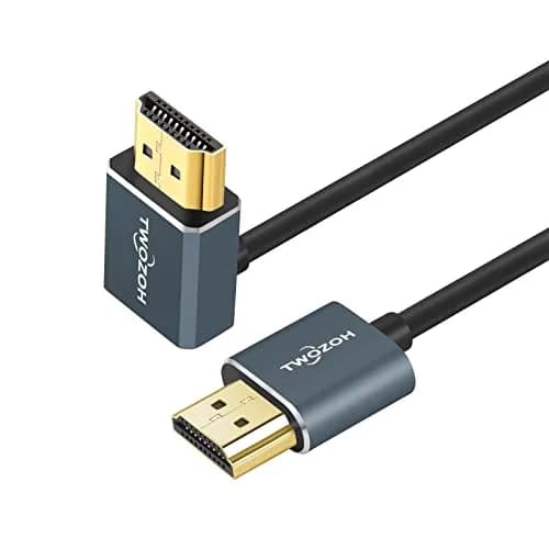 Twozoh Flexible HDMI to HDMI Cable Up Angled 270° 0.3m (1FT) | Supports 4K@60Hz thumbnail 4