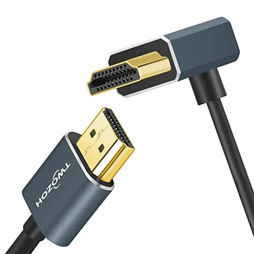 Twozoh Flexible HDMI to HDMI Cable Up Angled 270° 0.3m (1FT) | Supports 4K@60Hz thumbnail 3