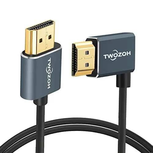 Twozoh Flexible HDMI to HDMI Cable Left Angled 90° 1FT | Supports 4K@60Hz & HDR thumbnail 7