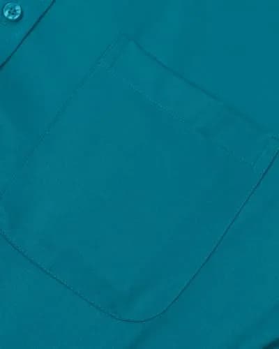 Alimens & Gentle Men's Teal Stretch Long Sleeve Button Down Shirt 3XL (US Size) | Wrinkle-Free Formal & Casual Wear thumbnail 6