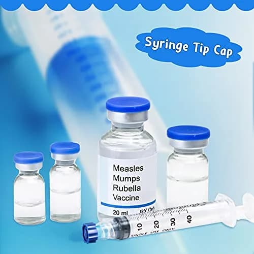 Tenare Syringe Tip Caps No Needle, Blue | 300 Pieces, Reusable, Snug Fit, Leak-Proof thumbnail 5