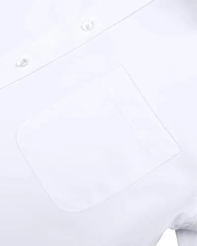 Alimens & Gentle White Button Down Shirt Men Regular Fit Long Sleeve Stretch Dress Shirt XL | Business Formal thumbnail 6