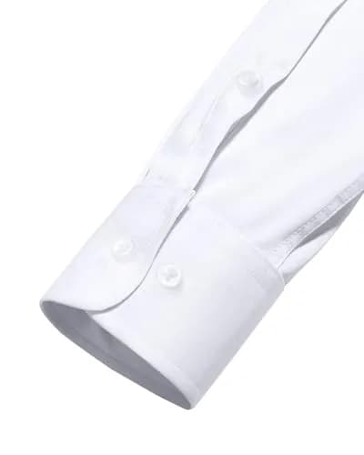 Alimens & Gentle White Button Down Shirt Men Regular Fit Long Sleeve Stretch Dress Shirt XL | Business Formal thumbnail 7