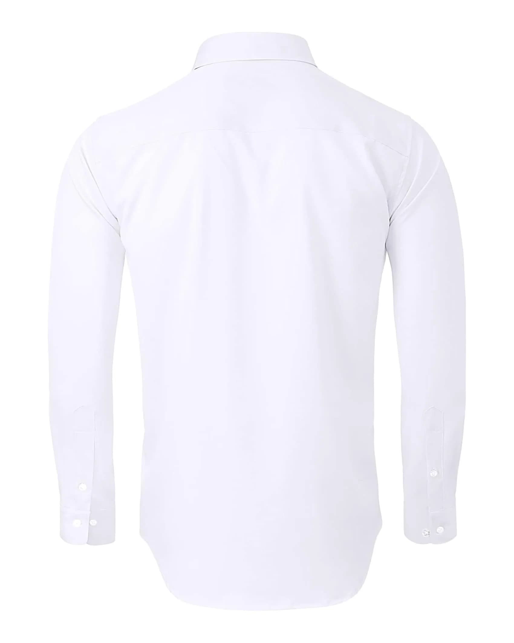 Alimens & Gentle White Button Down Shirt Men Regular Fit Long Sleeve Stretch Dress Shirt XL | Business Formal thumbnail 2