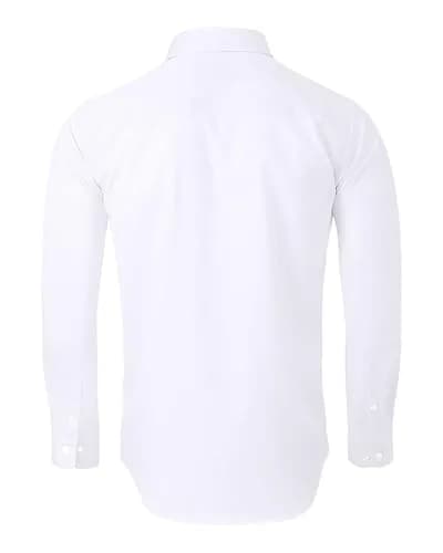 Alimens & Gentle White Button Down Shirt Men Regular Fit Long Sleeve Stretch Dress Shirt XL | Business Formal thumbnail 2