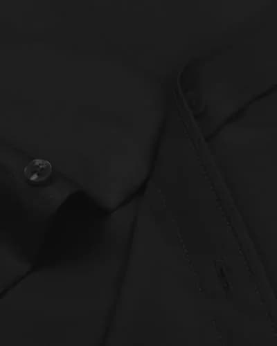 Alimens & Gentle Black Mens Long Sleeve Button-Down Shirt | Wrinkle-Free Flex Fabric for Formal & Casual Wear thumbnail 5