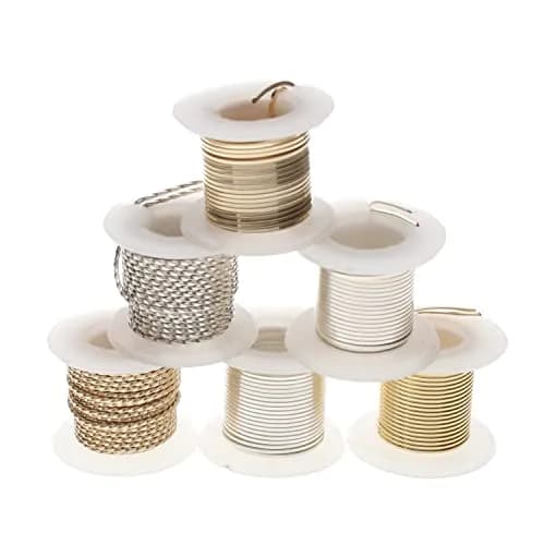 The Beadsmith Craft Wire Assortment - Tarnish-Resistant Copper Wire for Jewelry Making, 21 Gauge, 6-Pack, 12 Yds Total | Medium Temper Wire for Crafts thumbnail 1