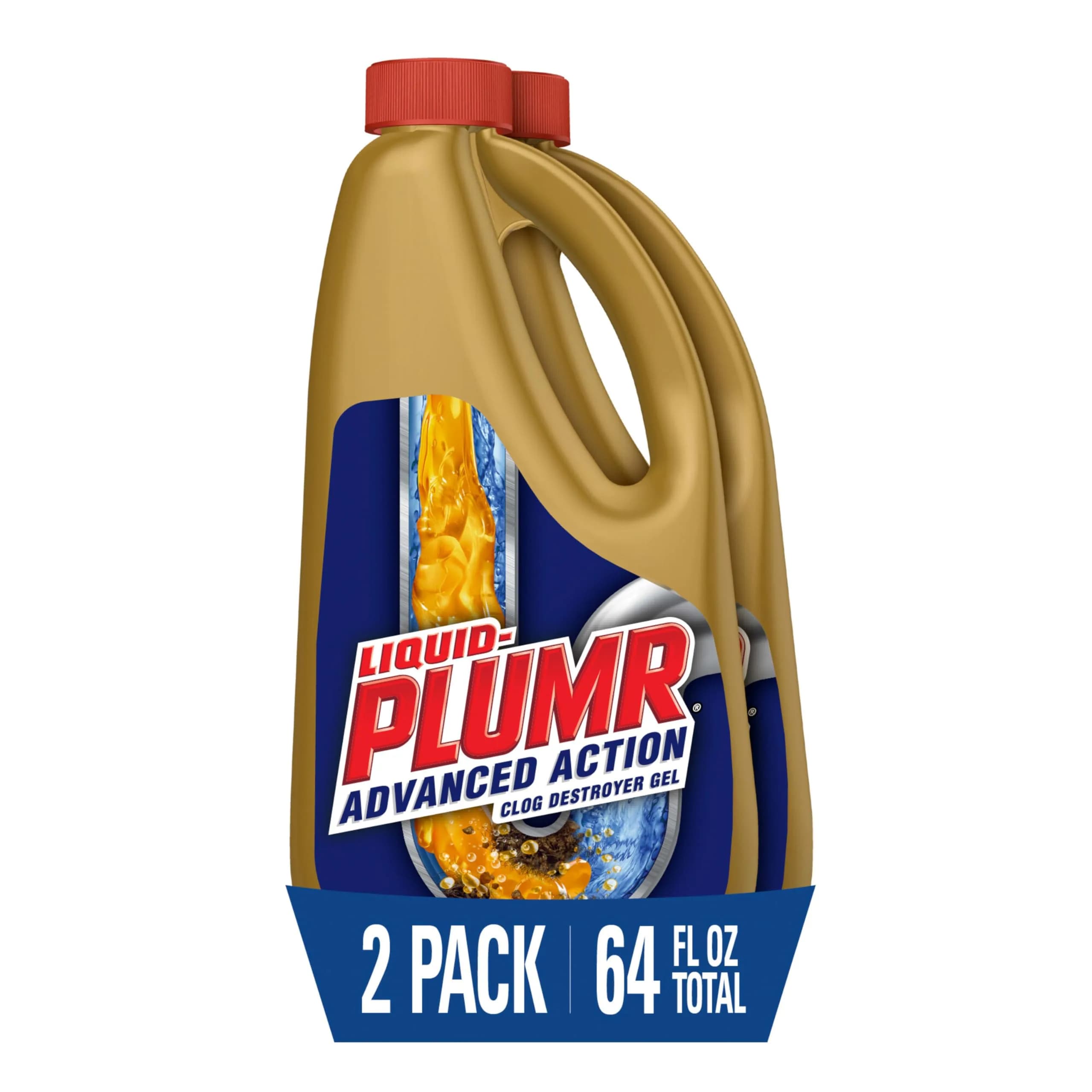 Liquid-Plumr Pro-Strength Full Clog Destroyer Gel 946ml (32 Fl Oz) | Clears Tough Clogs Safely — 32 Ounce
