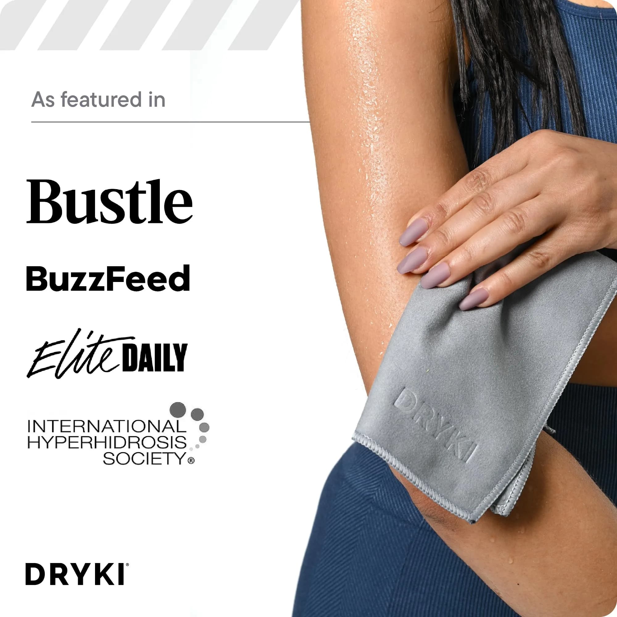 DRYKI Pocket-Sized Sweat Towels 25cm x 25cm (10" x 10") | Absorbs 7x More, Dries 10x Faster - view 5