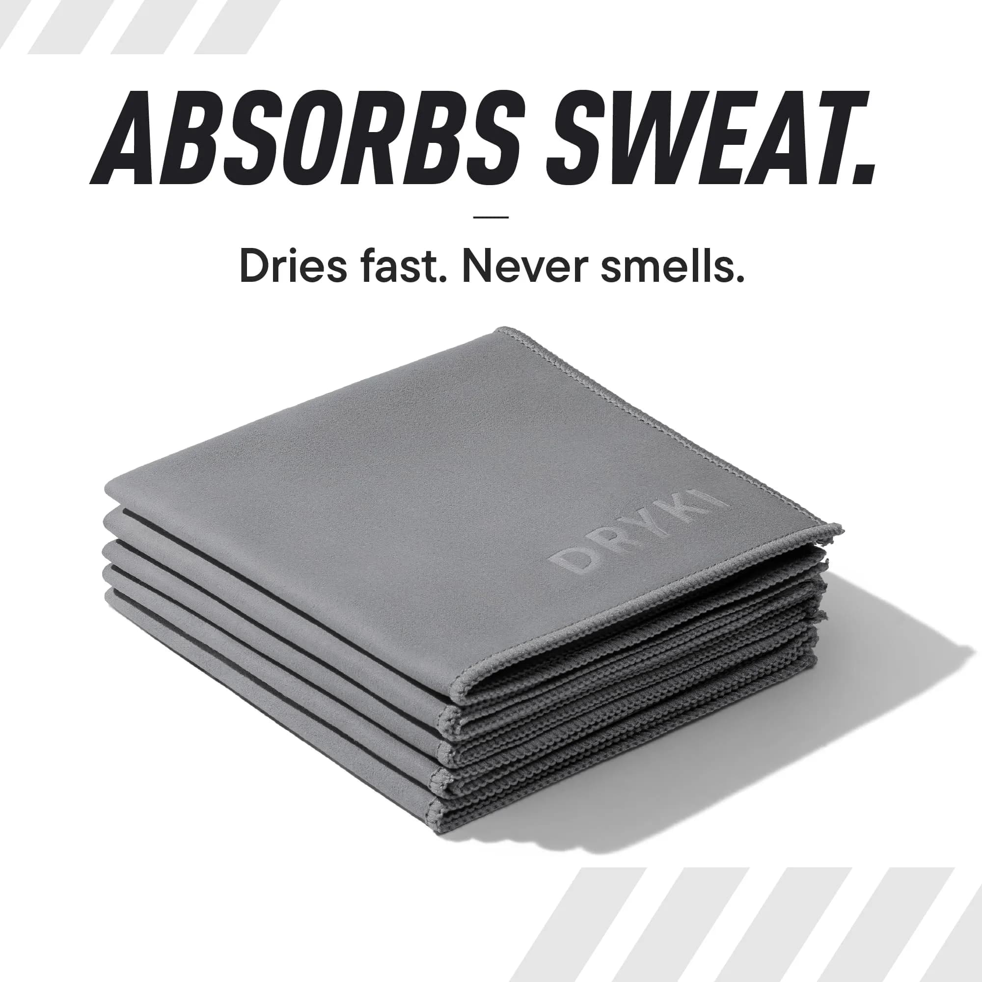 DRYKI Pocket-Sized Sweat Towels 25cm x 25cm (10" x 10") | Absorbs 7x More, Dries 10x Faster - view 3