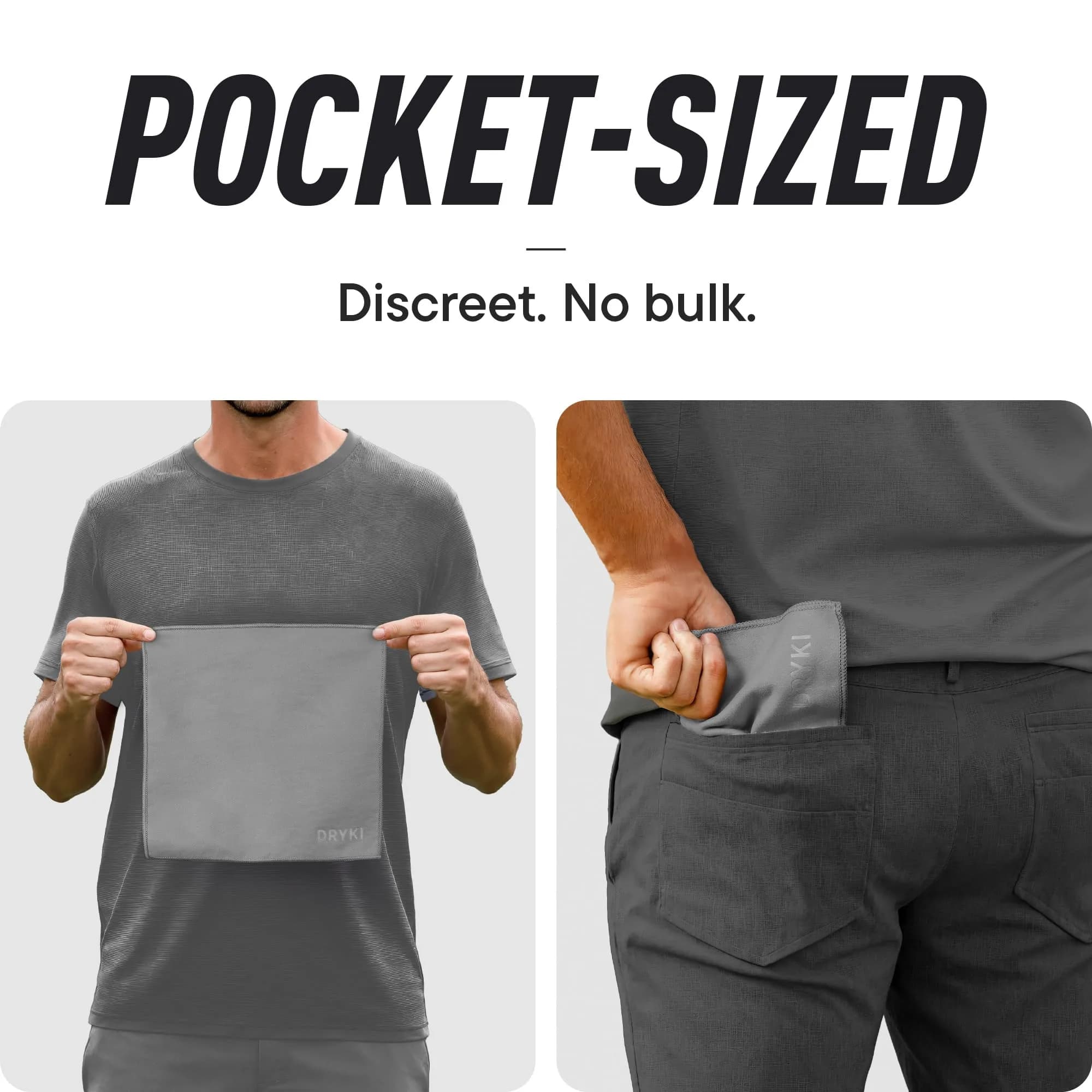 DRYKI Pocket-Sized Sweat Towels 25cm x 25cm (10" x 10") | Absorbs 7x More, Dries 10x Faster - view 4
