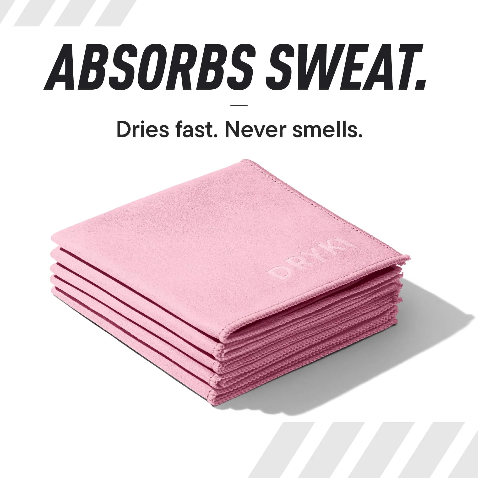 DRYKI Microfiber Sweat Towels 25cm x 25cm (10" x 10") | Quick Dry, Super Absorbent, Odor-Resistant - view 3