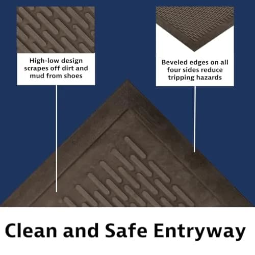 Notrax Soil Guard™ Rubber Scraper Entrance Mat 4' x 6' | Heavy-Duty Weatherproof Rubber Mat thumbnail 4