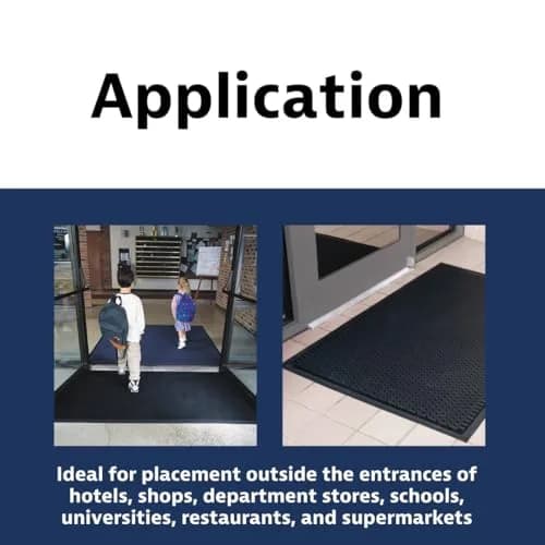 Notrax Soil Guard™ Rubber Scraper Entrance Mat 4' x 6' | Heavy-Duty Weatherproof Rubber Mat thumbnail 5