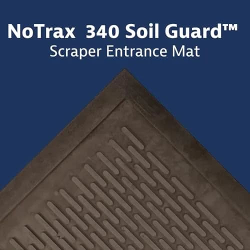 Notrax Soil Guard™ Rubber Scraper Entrance Mat 4' x 6' | Heavy-Duty Weatherproof Rubber Mat thumbnail 2