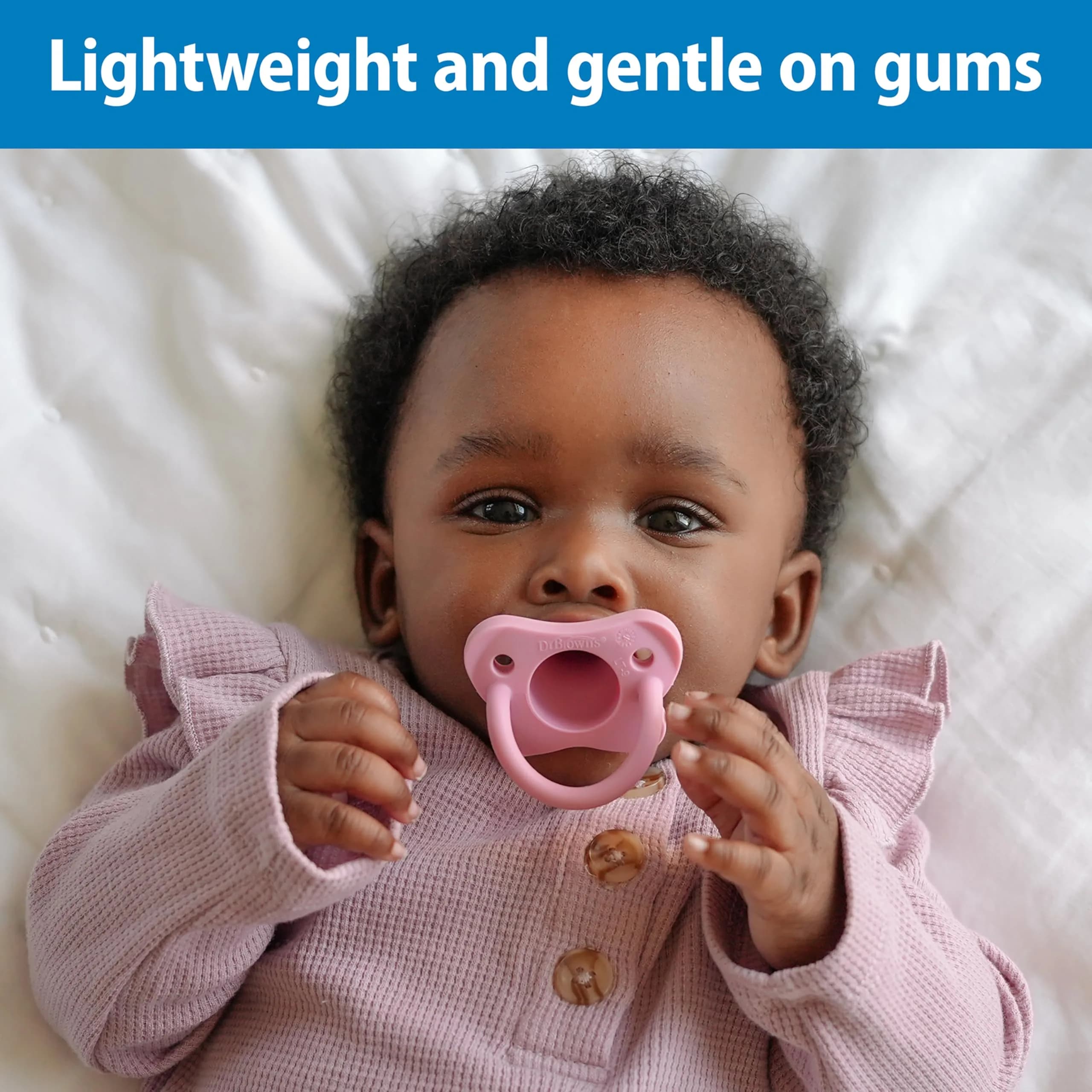 Dr. Brown's HappyPaci Silicone Baby Pacifier 0-6m | BPA-Free, Contoured Shield, 3-Pack - view 4
