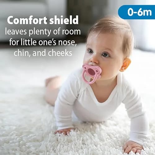 Dr. Brown's HappyPaci Silicone Baby Pacifier 0-6m | BPA-Free, Contoured Shield, 3-Pack thumbnail 5
