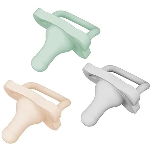 Dr. Brown's HappyPaci Silicone Baby Pacifier 0-6m | BPA-Free, Soft Silicone — Gray/Green/Ecru