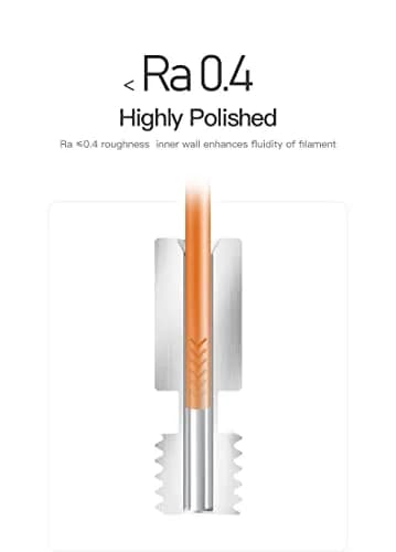 POLISI3D Sprite Extruder Pro Upgrade Bimetal Heatbreak 6mm OD | High Temp 500C Copper Titanium Alloy Throat Tube thumbnail 5