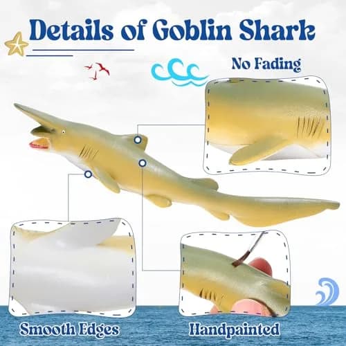 Milisten Goblin Shark Toy Figure 18.8cm (7.4in) | Realistic Deep Sea Animal Model thumbnail 3