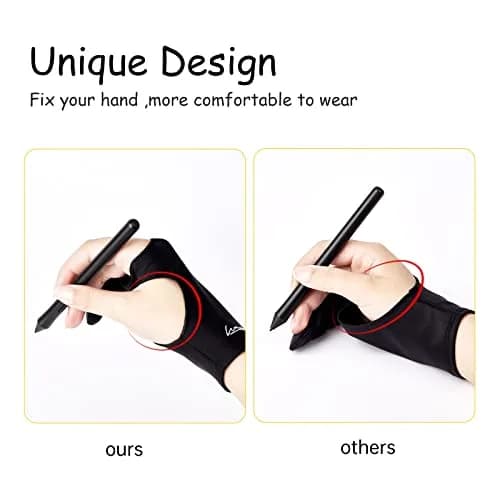 WooKoudai Digital Drawing Glove 2 Pack, Medium | Smudge Guard for Artists thumbnail 2