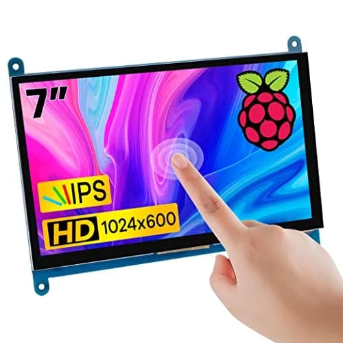 Hosyond 7 Inch IPS LCD Touch Screen Monitor 1024x600 (18cm) | 5-Point Capacitive Touch, HDMI Input, 16:9 Aspect Ratio thumbnail 1