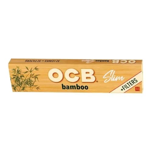 OCB Bamboo King Size Slim Paper | Unbleached Bamboo Cigarette Paper (12g) thumbnail 2