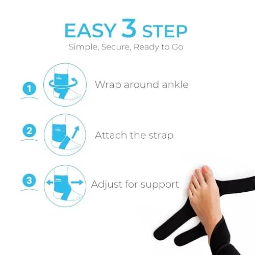 Dosh Left Foot Drop Brace for Walking & Sleeping - Soft AFO Support - Unisex One Size (Black) thumbnail 7