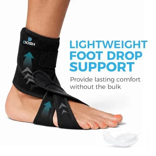 Dosh Right AFO Foot Drop Brace for Walking - Soft Ankle Foot Orthosis 10.16 cm (4 Inches) Length | FDA Approved Consumer Device thumbnail 6