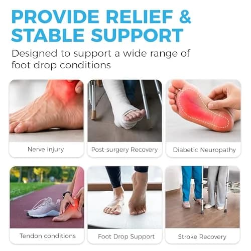Dosh Right AFO Foot Drop Brace for Walking - Soft Ankle Foot Orthosis 10.16 cm (4 Inches) Length | FDA Approved Consumer Device thumbnail 8