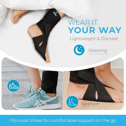 Dosh Right AFO Foot Drop Brace for Walking - Soft Ankle Foot Orthosis 10.16 cm (4 Inches) Length | FDA Approved Consumer Device thumbnail 3