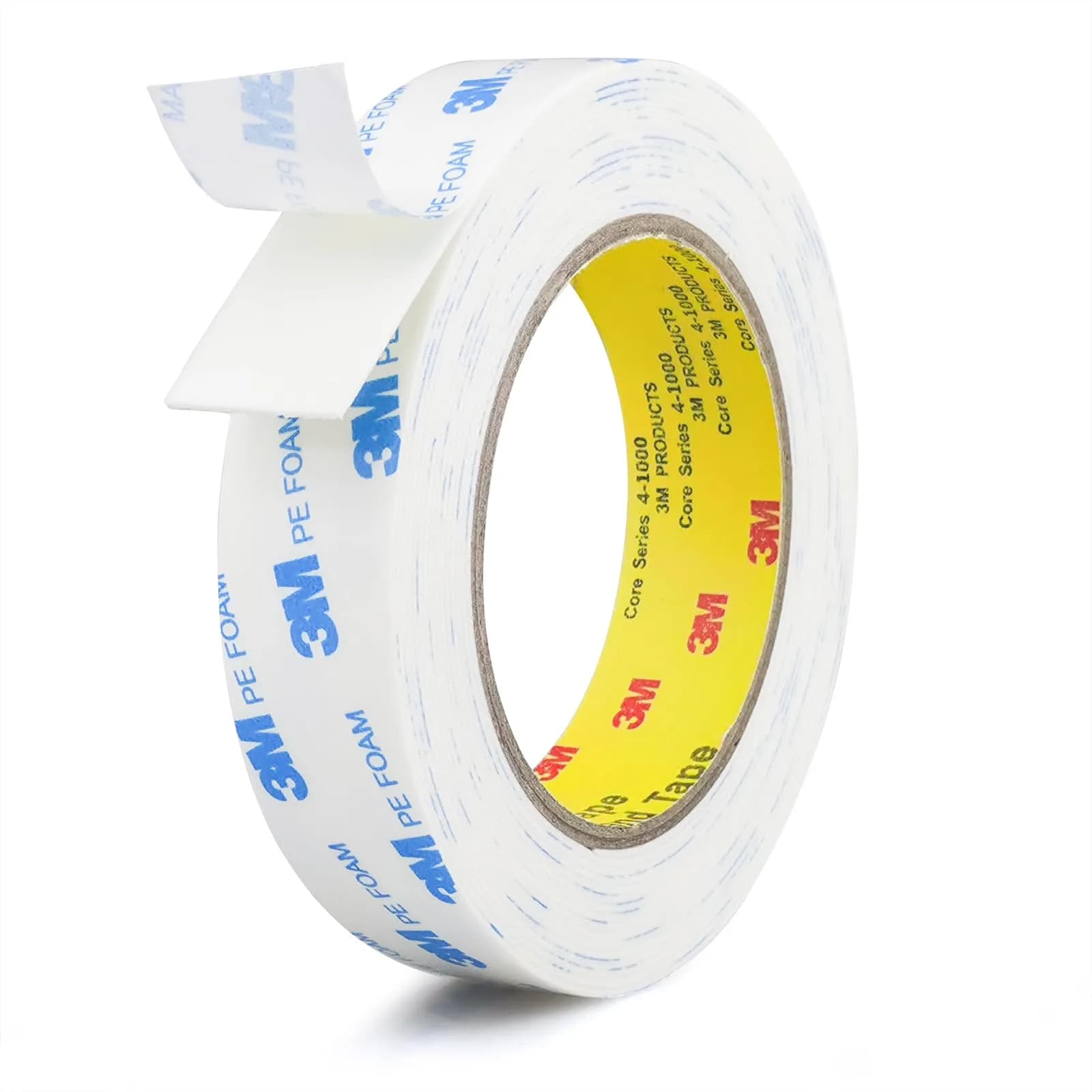 Hasaky 1600T Double Sided Tape 25mm (1in) x 5m (16.5ft) x 1.1mm Thick | Heavy Duty Waterproof Mounting Tape for Walls, Cars, and LED Strips — 1in x 16.5ft
