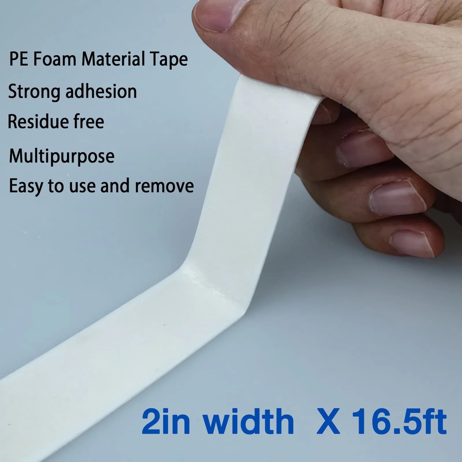 Hasaky Double Sided Foam Tape 2in x 16.5ft - Heavy Duty Adhesive for Wall Mounting & Picture Hanging (USA Import) - view 3