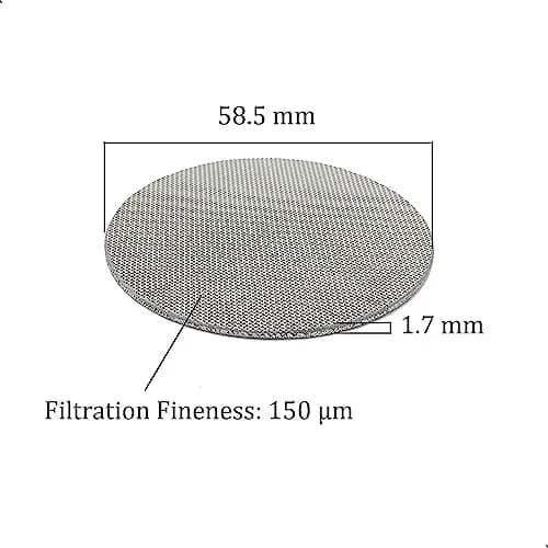 XIWENQUKU 58.5mm Espresso Puck Screen 2 Pack | 150μm Filtration for Smoother Extraction thumbnail 2