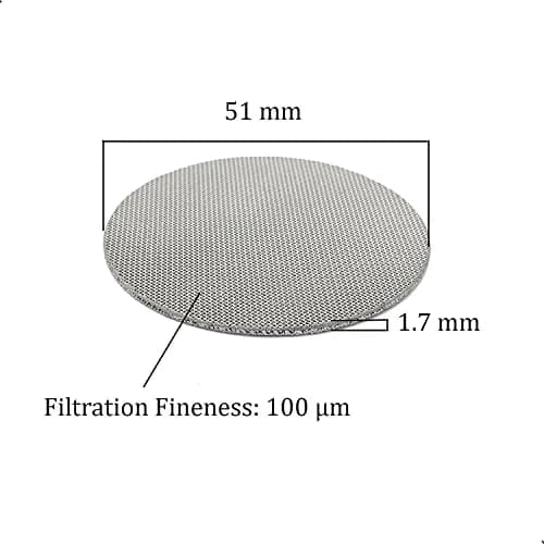 XIWENQUKU 51mm Coffee Portafilter Puck Screen 2-Pack | 100μm Stainless Steel Mesh Filter thumbnail 2