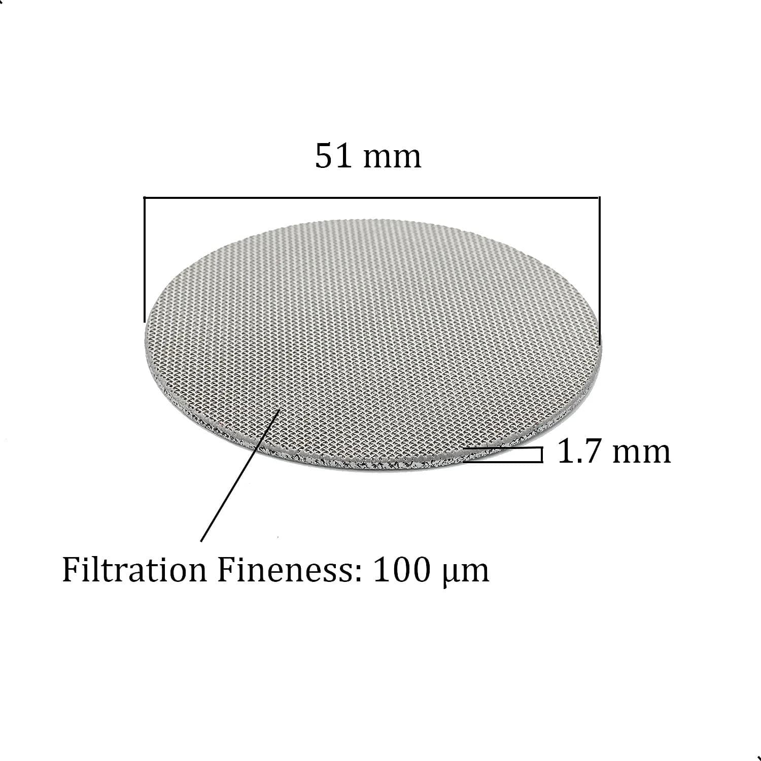 XIWENQUKU 51mm Coffee Portafilter Puck Screen 2-Pack | 100μm Stainless Steel Mesh Filter - view 2