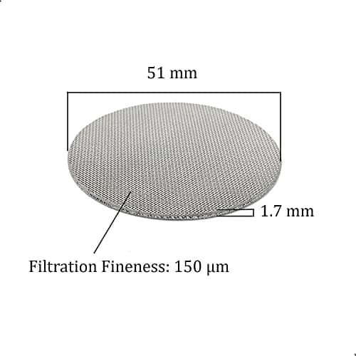 XIWENQUKU 51mm Espresso Puck Screen 2-Pack | 150μm Stainless Steel Mesh Filter for Smoother Extraction thumbnail 2