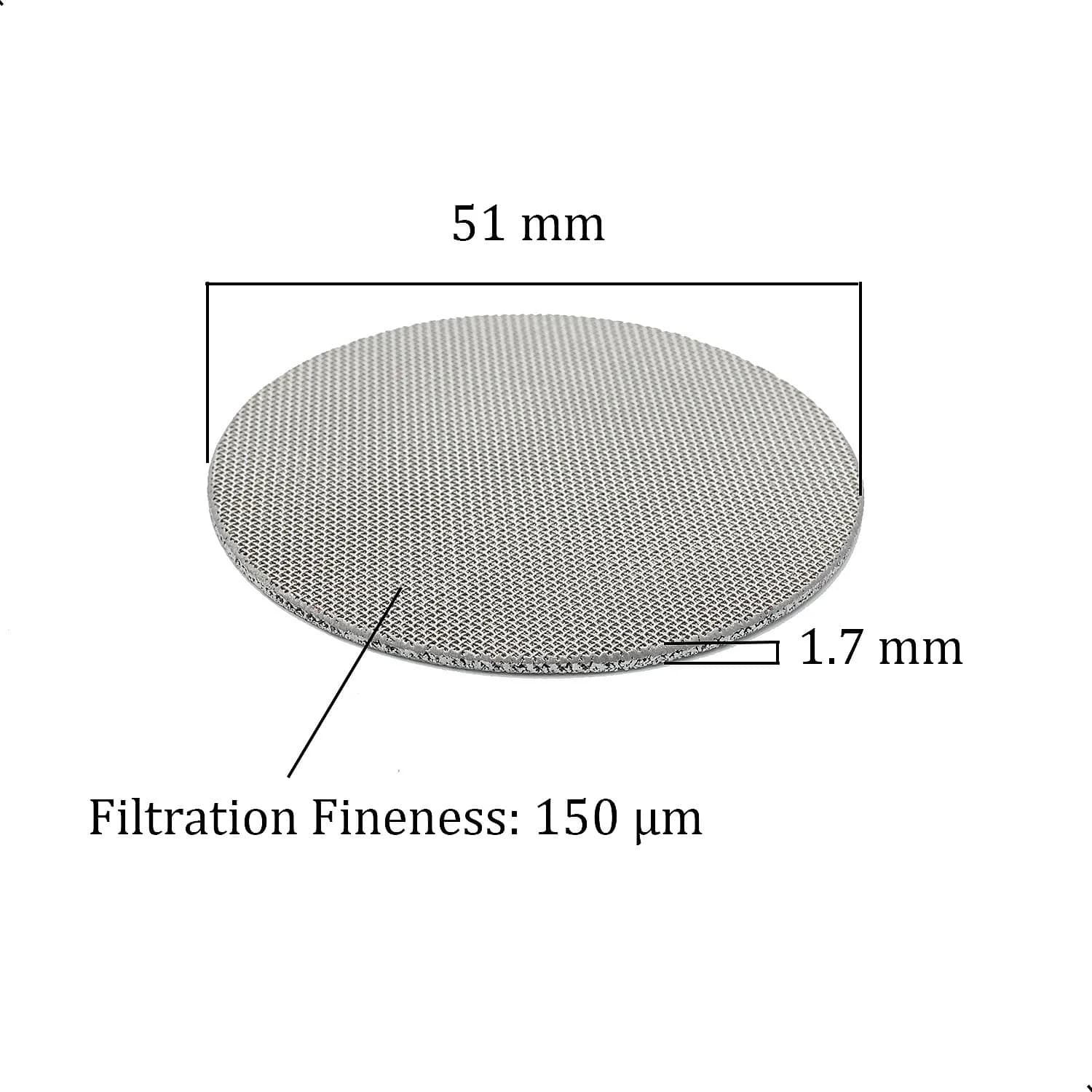 XIWENQUKU 51mm Espresso Puck Screen 2-Pack | 150μm Stainless Steel Mesh Filter for Smoother Extraction - view 2