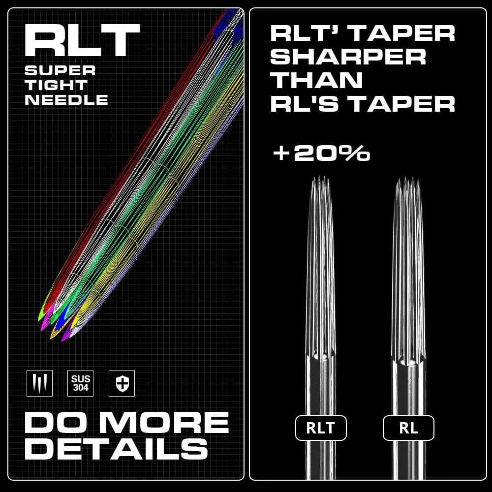 CNC 7RL Tattoo Needles Cartridge 20Pcs #12 Round Liner with Membrane | Universal Rotary Machine Fit - view 6