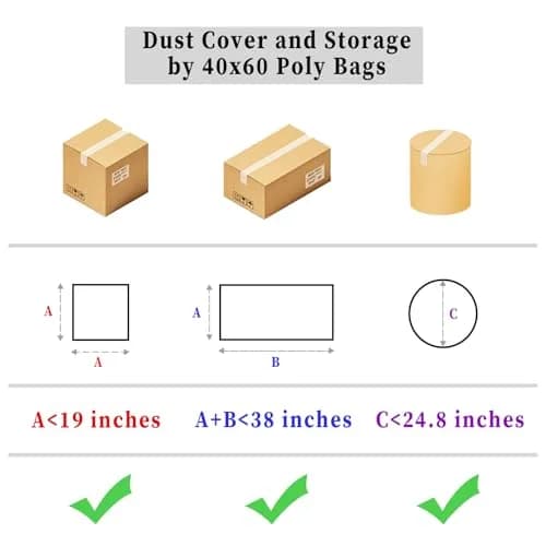 Yotelab Extra Large Clear Plastic Storage Bags 102cm x 152cm (40"x60") | 2 Mil Thick, 5-Piece Set with Ribbons thumbnail 3