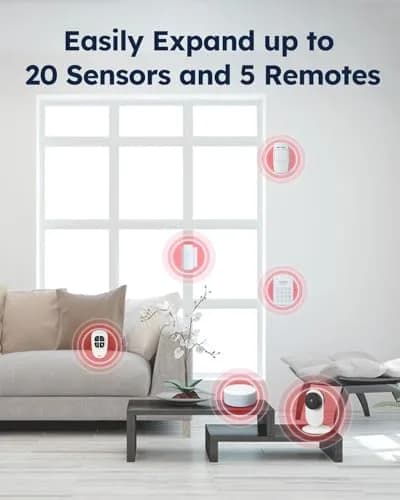 tolviviov WiFi Home Security System 12-Piece Wireless Alarm Kit with Hub | Smart Home Security System thumbnail 6