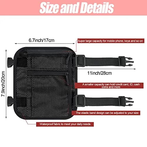 Xuniea Black Leg Phone Holder Pouch 28 cm (11 inches) | Secure Fit for Active Lifestyles thumbnail 2