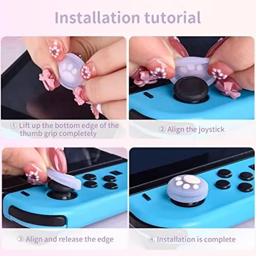 DLseego Animal Crossing Thumb Grips Caps for Switch OLED/Switch Lite Joystick | Cute Bear & Leaf Silicone Cover (Switch/OLED/Lite) thumbnail 7