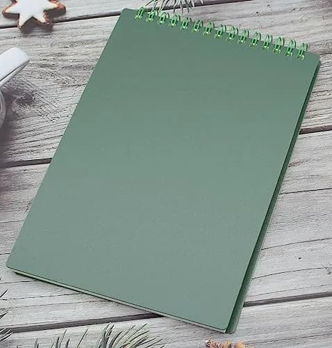 Yansanido Top Bound Spiral Notebook 4 Pack | A5 Size Thick Plastic Hardcover 7mm College Ruled Paper thumbnail 6