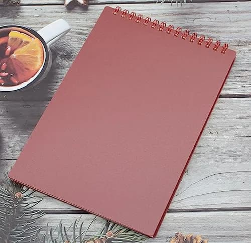 Yansanido Top Bound Spiral Notebook 4 Pack | A5 Size Thick Plastic Hardcover 7mm College Ruled Paper thumbnail 9