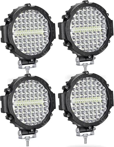 SAN YOUNG 7 Inch Round LED Off Road Lights 210W | Bright 10000lm, Waterproof, 12V-60V, 4 Pack thumbnail 1