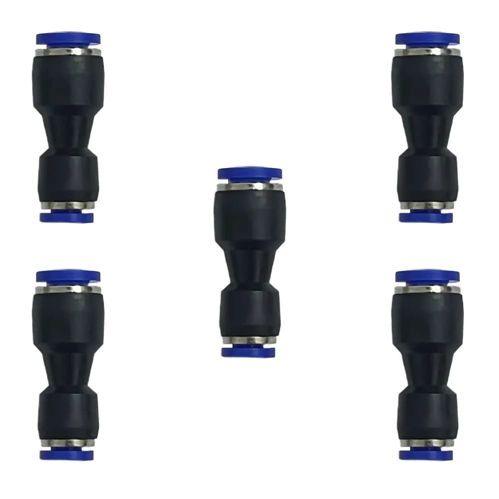 ROZESAZZ Pneumatic Quick Connector 1/4" OD x 1/8" OD | Push to Connect Fittings, Straight Reducer, Pack of 5 — 1/4 inch-1/8 inch(5pcs)