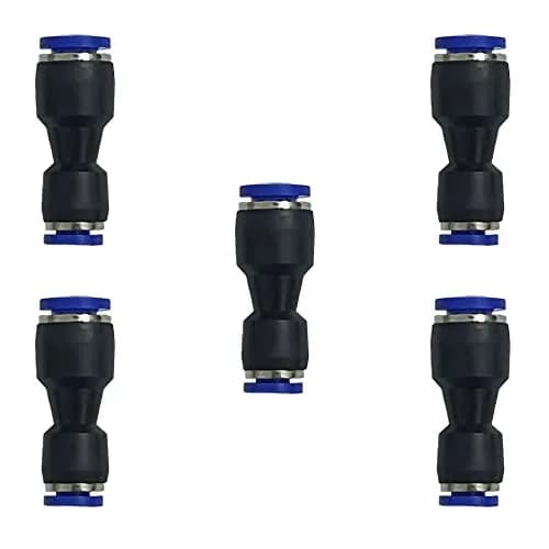 ROZESAZZ Pneumatic Quick Connector 1/4" OD x 1/8" OD | Push to Connect Fittings, Straight Reducer, Pack of 5 thumbnail 1