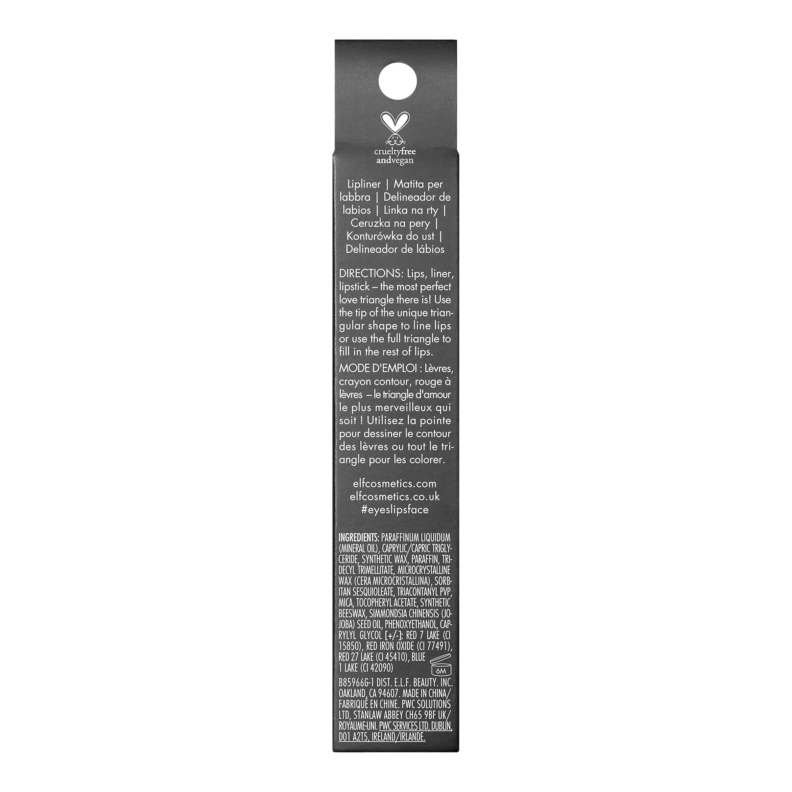 e.l.f. Love Triangle Lip Filler Liner Deep Brown | Sculpt & Fill 2-in-1 Pencil - view 6