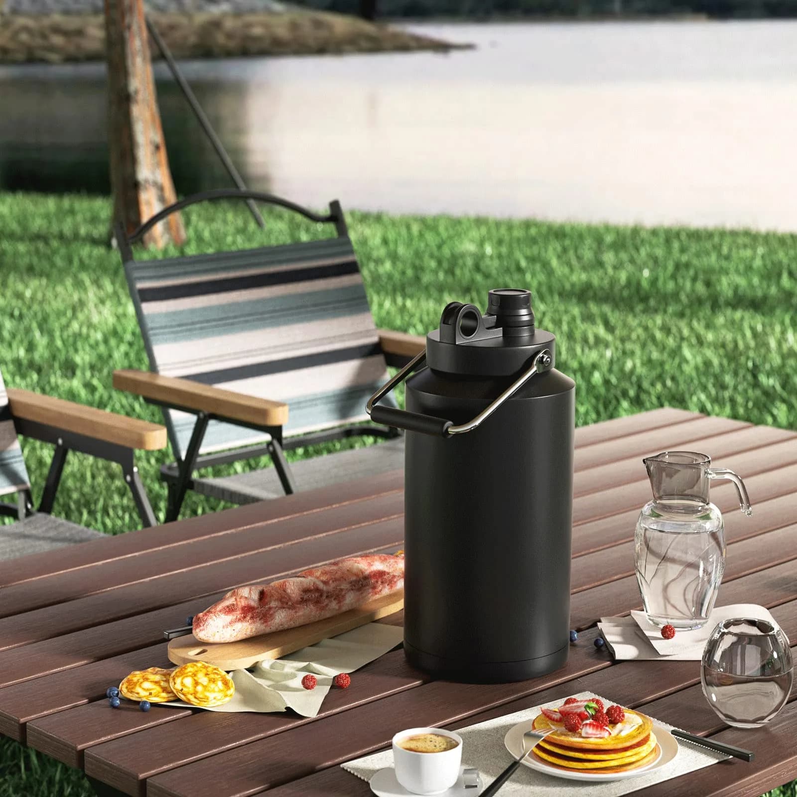 Kerilyn 128oz (3785ml) Insulated Gallon Jug with Handle | Keeps Drinks Cold 48 Hrs, Hot 24 Hrs - view 3